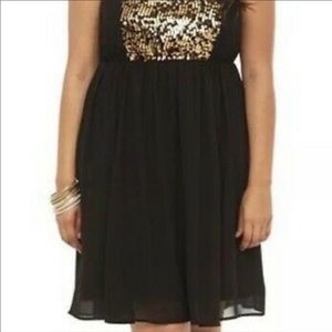 Torrid Strapless Dress with Sequins